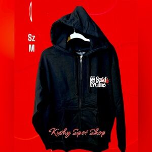 NWT‼️🦑 MARKET/NETFLIX/PACSUN COLLAB SQUID GAME🦑🎮🕹️ BLK ZIPPER HOODIE SZ XLG✨